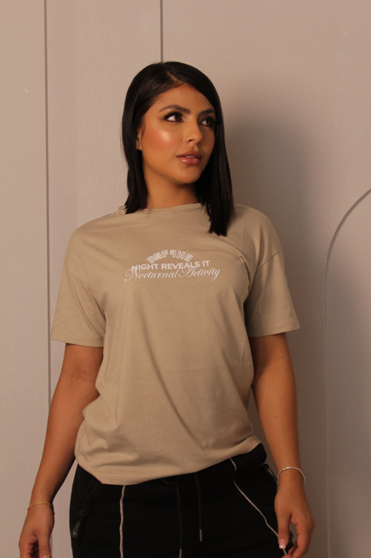 Camiseta Nocturnal Activity BBGIRL2 Beige